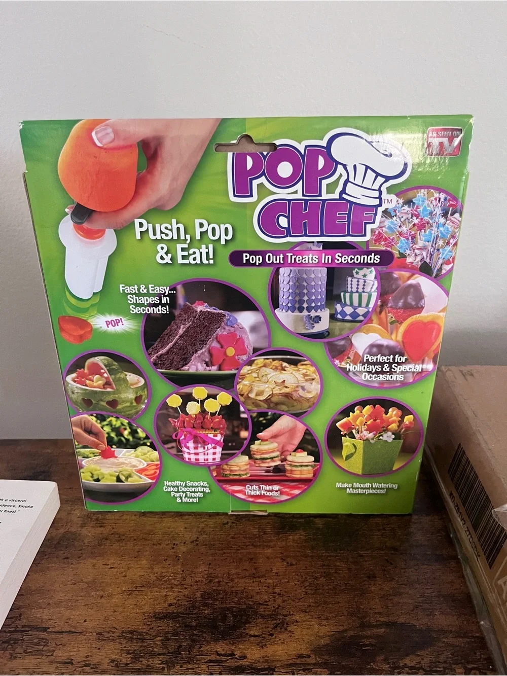 Pop Chef Push Pop Maker - Orange & Green Boxed Kit NEW